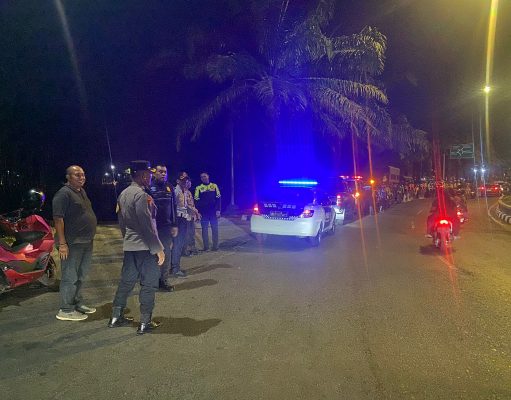 Sinergitas Polres Kediri bersama TNI Gelar Patroli Skala Besar Jaga Stabilitas Kamtibmas Jelang Pemilu