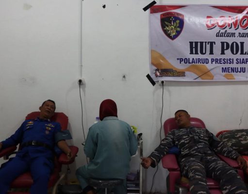 Gandeng PMI, Satpolairud Polres Kendal Gelar Donor Darah dalam rangka HUT Polairud ke-73