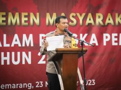 Polda Jateng Gelar Deklarasi Damai : Satgas Cooling System Bersama Masyarakat untuk Pemilu 2024 Aman dan Terkendali