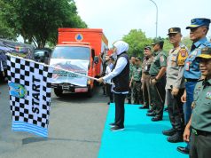 Forkopimda Jatim Berangkatkan Bantuan Untuk Warga Palestina Dari Lapangan Makodam V Brawijaya