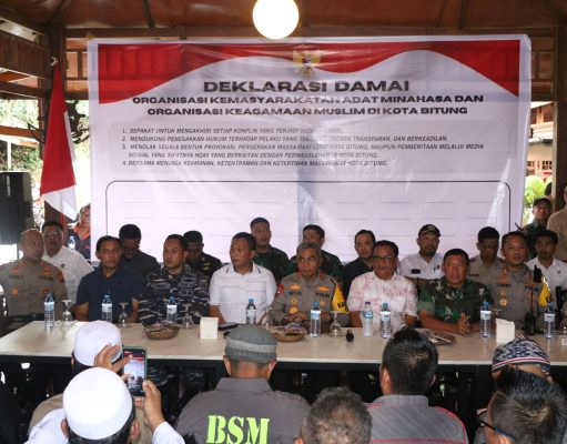 Seluruh Elemen Masyarakat Deklarasi Ciptakan Bitung Damai