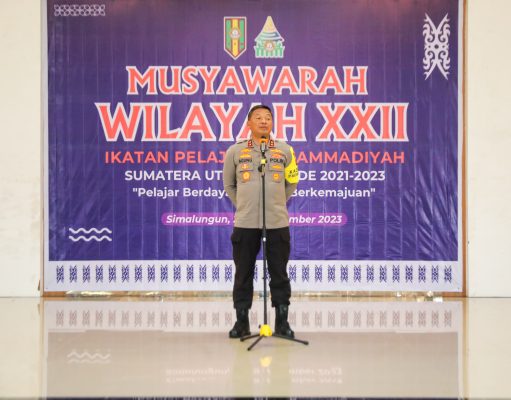 Kapolda Sumut Buka Musyawarah Wilayah Ikatan Pelajar Muhammadiyah : Mengajak Pelajar Berdaya Menuju Indonesia Emas 2045