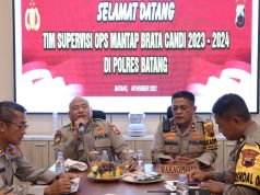 Tim Supervisi Polda Jateng Cek Posko Operasi Mantap Brata Candi 2023 Polres Batang