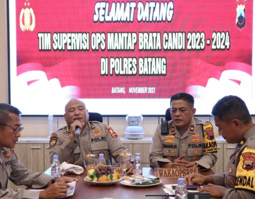 Tim Supervisi Polda Jateng Cek Posko Operasi Mantap Brata Candi 2023 Polres Batang