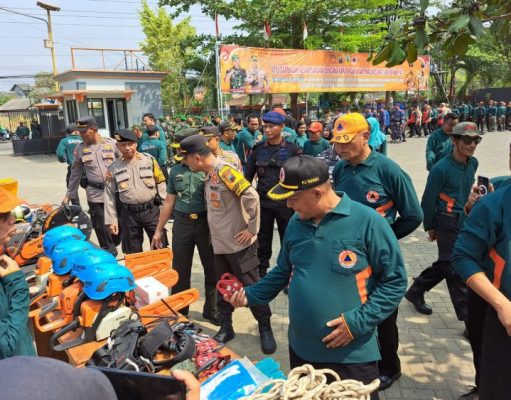 Polresta Pati Gelar Apel Siaga Bencana Bersama Personil Gabungan Instansi Terkait