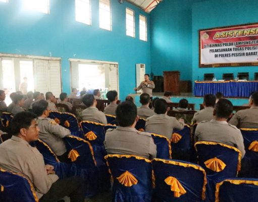Dit Bimas Polda Lampung Lakukan Asistensi Polisi RW di Polres Pesisir Barat