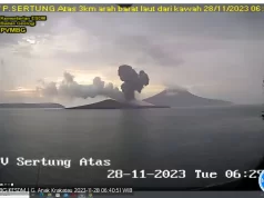 Meletus! Gunung Anak Krakatau Luncurkan Abu Setinggi 1.000 Meter