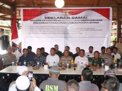 Organisasi Kemasyarakatan Adat Minahasa dan Organisasi Keagamaan Muslim di Bitung Gelar Deklarasi Damai