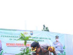 Penanaman Pohon Serentak Polresta Blitar Pilih Lokasi di Lahan milik Polri Kecamatan Ponggok