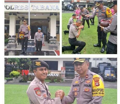 Kapolres Tabanan Berikan Penghargaan Kepada Personil Berprestasi dan Kenaikan Pangkat Setingkat Lebih Tinggi