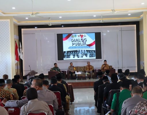 Polres Nganjuk Memperkuat Sinergi dengan Masyarakat dan Tokoh Agama dalam Dialog Publik Menjelang Pemilu 2024