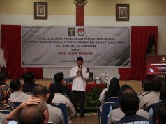 Sinergitas Polresta Madiun Bersama Lapas Kelas I Madiun Sosialisasikan Pemilu Damai 2024