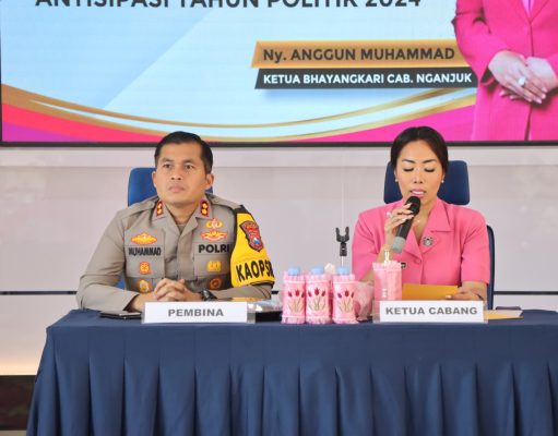 Tatap Muka Bersama Bhayangkari, Kapolres Nganjuk Ajak Dukung Suami untuk Jaga Netralitas Selama Pemilu 2024