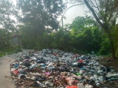 Akibat Tumpukan Sampah Berserakan Di Bahu Jalan Kampung Bau Menyengat, APD dan APH Kemana??