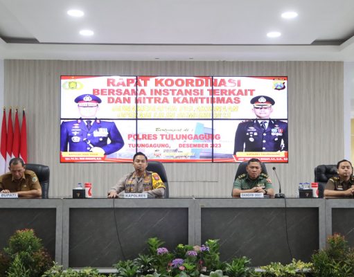 Rakor Lintas Sektoral Dalam Rangka Pengamanan Ops Lilin Semeru 2023 di Wilayah Kabupaten Tulungagung