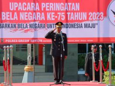 Peringati Hari Bela Negara Ke-75, Ini Penjelasan Wakapolres Gresik Saat Pimpin Upacara