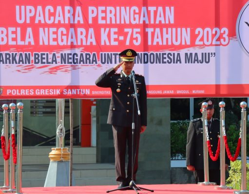 Peringati Hari Bela Negara Ke-75, Ini Penjelasan Wakapolres Gresik Saat Pimpin Upacara