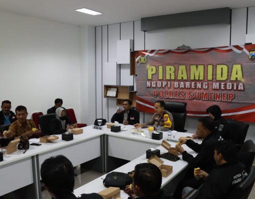 Pupuk Sinergitas Bersama Media, Polres Sumenep Gelar Piramida