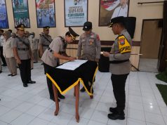 Kapolresta Blitar Pimpin Sertijab Wakapolres dan Kapolsek Kepanjenkidul