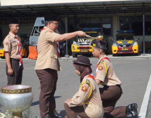 Polres Semarang Gelar Pelantikan Saka Bhayangkara dan Sampaikan Pesan