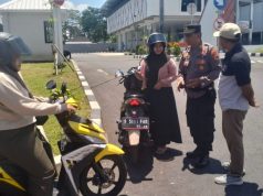 Anggota Polsek Tingkir Gelar Patroli Himbau Masyarakat Tidak Parkir Sembarangan Di Terminal Salatiga
