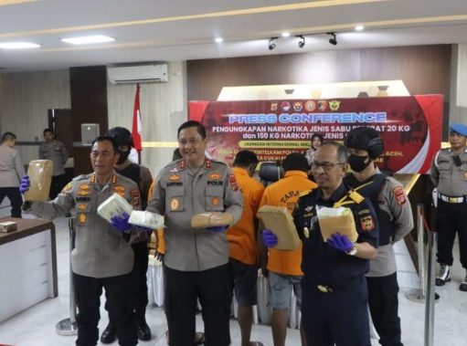 Polda Aceh Berhasil Gagalkan Peredaran 20 Kg Sabu