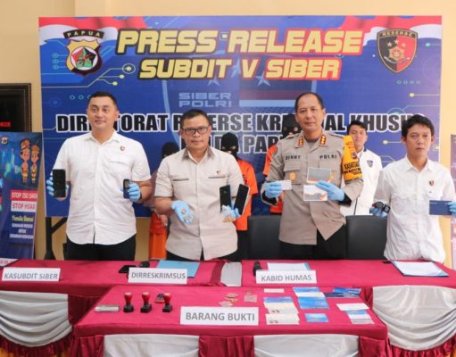 Polda Papua Tangkap Tiga Pelaku Kasus Penipuan Warisan Fiktif Sebesar 50 Miliar Melalui Medsos