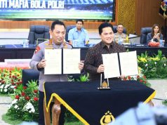 Perkuat Komitmen Ciptakan Sepakbola Lebih Baik, Kapolri dan Ketua PSSI Teken MoU