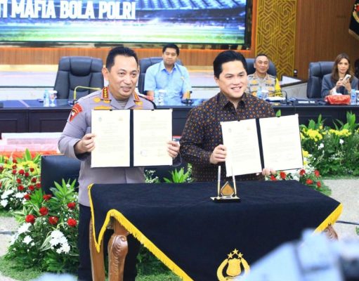 Perkuat Komitmen Ciptakan Sepakbola Lebih Baik, Kapolri dan Ketua PSSI Teken MoU