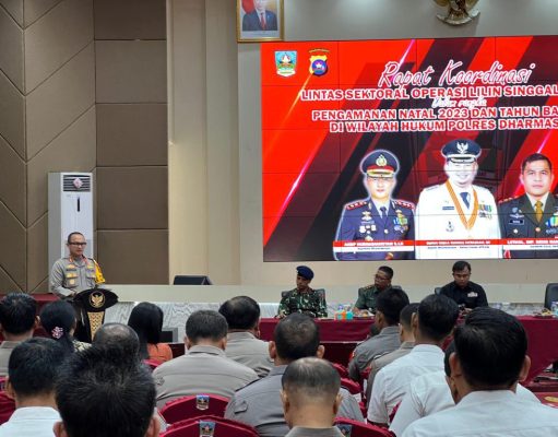 Polres Dharmasraya Gelar Rakor Lintas Sektoral Operasi Lilin Singgalang 2023 untuk Pengamanan Natal dan Tahun Baru
