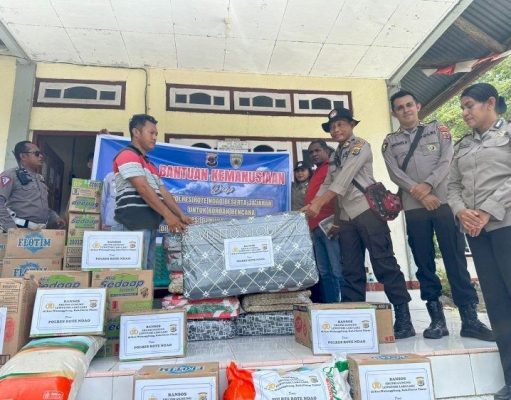 Kepedulian Polri Terhadap Warga Terdampak Erupsi Gunung Lewotobi di NTT