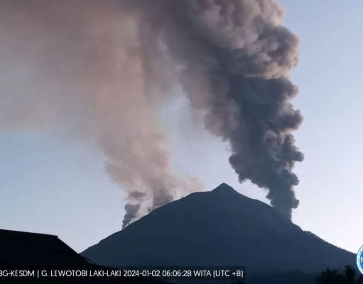 Erupsi Lewotobi Mengakibatkan 1.172 Warga Wulanggitang NTT Mengungsi