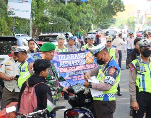 Gelar Razia Knalpot Brong Polres Tangkot Amankan 24 Kendaraan
