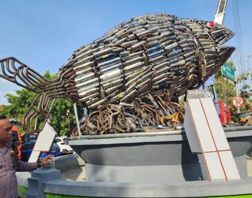 Polri Razia Knalpol Brong, Hasilnya Dijadikan Patung Edukasi