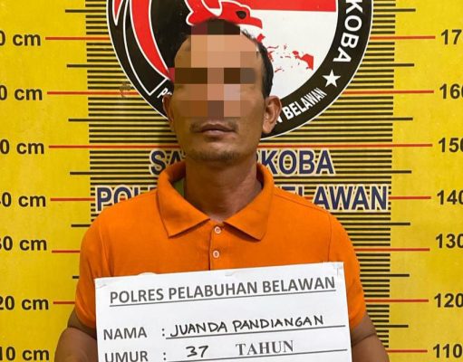 Sat Narkoba Polres Pelabuhan Belawan Tangkap Tersangka Pengedar Sabu di Pinggir Rel Seruwai