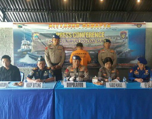 Tenggelamnya Kapal LCT BORA V, Ditpolairud Polda Sulut Tetapkan Nakhoda Sebagai Tersangka