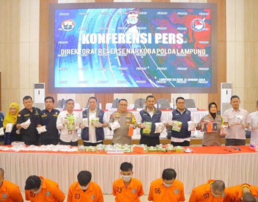 Ungkap 38,19 KG Shabu, Polda Lampung Perangi Narkoba