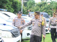 Jelang Pemilu 2024, Kapolres Lampung Tengah Distribusikan Kaporlap Kepada Ratusan Personel Yang Terlibat Pam TPS