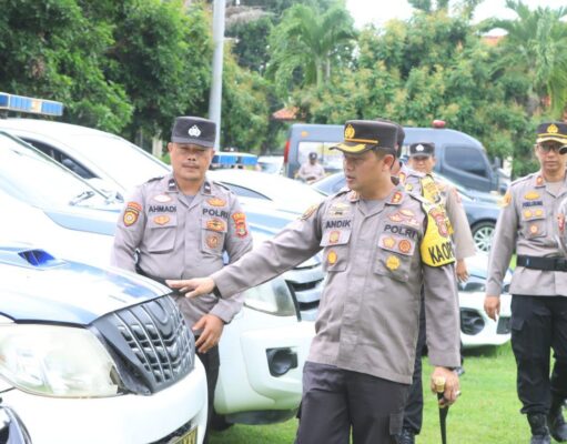 Jelang Pemilu 2024, Kapolres Lampung Tengah Distribusikan Kaporlap Kepada Ratusan Personel Yang Terlibat Pam TPS