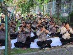 Polres Bandara Ngurah Rai Doa Bersama untuk Pemilu Damai