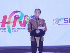 Presiden Jokowi didampingi Kapolri Hadiri Puncak Hari Pers Nasional 2024