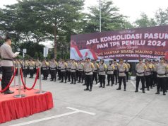 Usai Pengamanan TPS Kapolresta Tangerang Pimpin Apel Konsolidasi