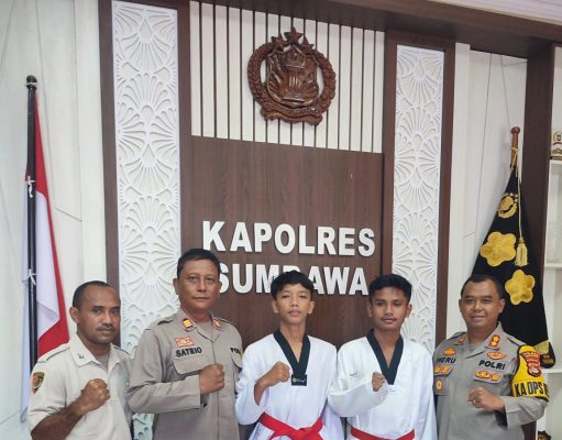 Kapolres Sumbawa Beri Dukungan Kepada Anak Personel Yang Ikuti Kejuaraan Taekwondo Kapolri Cup 5