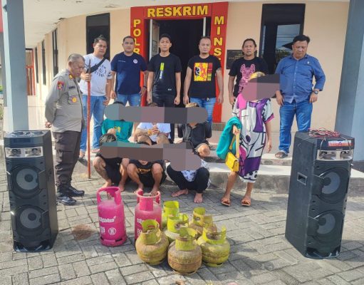 Resmob Polres Minsel Amankan Tujuh Tersangka Kasus Pencurian di Wilayah Bitung