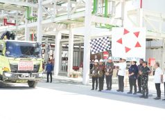 Kapolda Kaltim Sambut Kedatangan Presiden Jokowi Guna Resmikan Kaltim Amonium Nitrat di Kota Bontang