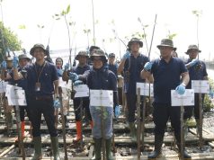 Polres Metro Jakarta Utara ikuti Coastal Clean Up dan Aksi Penanaman 5000 Bibit Mangrove