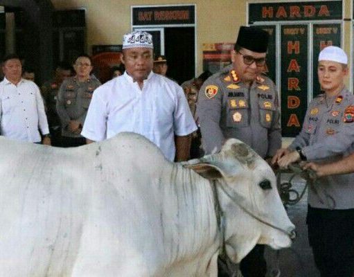 Sambut Idul Adha 1445 H, Kapolresta Manado Serahkan Hewan Kurban dana Tekankan Nilai Kepatuhan dan Moralitas dalam Peringatan Idul Adha