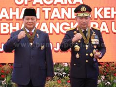 Prabowo Subianto Dianugerahi Bintang Bhayangkara Utama