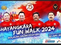 Sambut HUT Bhayangkara Ke-78 Polri Gelar Bhayangkara Fun Walk 2024