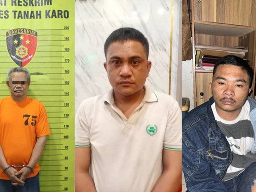 Inilah Wajah 3 Tersangka Pembakar Rumah Wartawan Tribrata TV